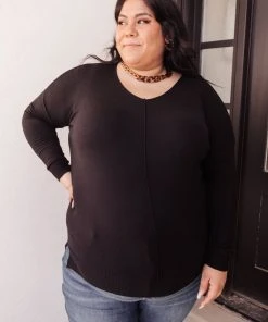 Ave Shops Clothing Red Carpet Tunic Top In Black