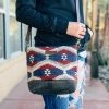 Sixtease Handbags & Wallets Red & Blue Aztec Hobo Crossbody