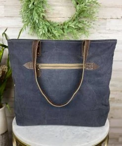 Sixtease Red & Blue Aztec Tote Handbag