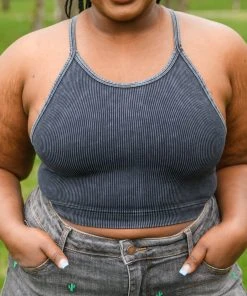 Ave Shops Rendezvous Crop Tank In Black