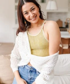 Ave Shops Short Sleeve Tops Rendezvous Crop Tank In Mustard