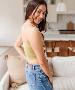 Ave Shops Short Sleeve Tops Rendezvous Crop Tank In Mustard