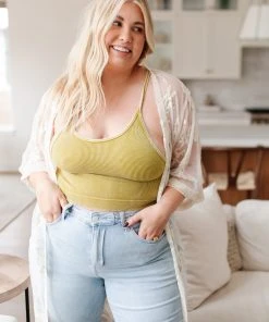 Ave Shops Short Sleeve Tops Rendezvous Crop Tank In Mustard