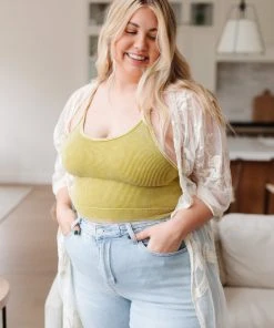 Ave Shops Short Sleeve Tops Rendezvous Crop Tank In Mustard