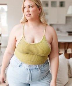 Ave Shops Short Sleeve Tops Rendezvous Crop Tank In Mustard