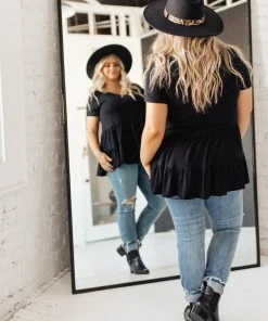 Ave Shops Rock Solid Babydoll Top