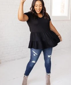 Ave Shops Rock Solid Babydoll Top