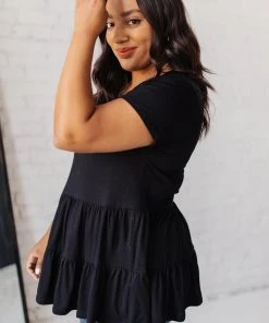 Ave Shops Rock Solid Babydoll Top