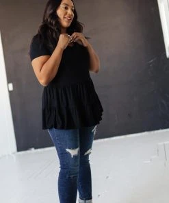 Ave Shops Rock Solid Babydoll Top