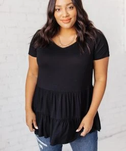 Ave Shops Rock Solid Babydoll Top