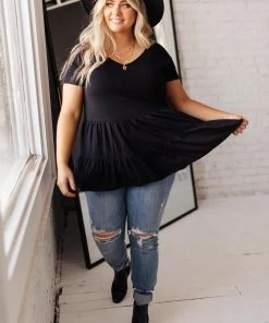 Ave Shops Rock Solid Babydoll Top