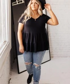 Ave Shops Rock Solid Babydoll Top