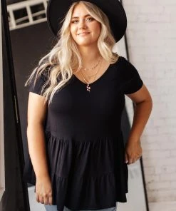 Ave Shops Rock Solid Babydoll Top