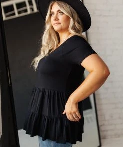 Ave Shops Rock Solid Babydoll Top