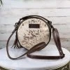 Sixtease Handbags & Wallets Rose Gold Cowhide Round Handbag