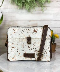 Sixtease Handbags & Wallets Rose Gold Splatter Cowhide Crossbody Handbag