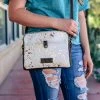 Sixtease Handbags & Wallets Rose Gold Splatter Cowhide Crossbody Handbag