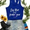 The Cinchy Cowgirl Clothing Royal Blue Dog Mom Of The Freakin' Graphic Tank Top