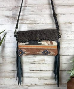Bbags Rust Aztec Cowhide Small Handbag