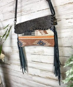 Bbags Rust Aztec Cowhide Small Handbag