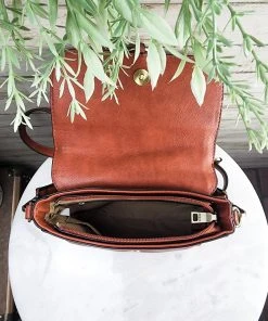 Jen & Co Rust Studded Crossbody Handbag