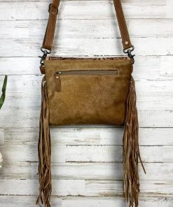 Myra Rustic Cowhide & Floral Tooled Crossbody Handbags & Wallets