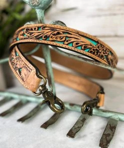 American Darling Rustic Teal & Floral Purse Strap Handbags & Wallets