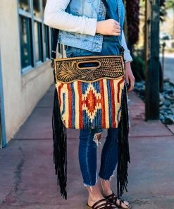 Myra Rustic Tinge Fringe Crossbody Handbag>> MEGA SALE <<