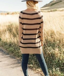 Ave Shops Safe And Sound Striped Top Long Sleeve Tops
