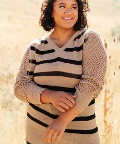 Ave Shops Safe And Sound Striped Top Long Sleeve Tops