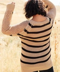 Ave Shops Safe And Sound Striped Top Long Sleeve Tops