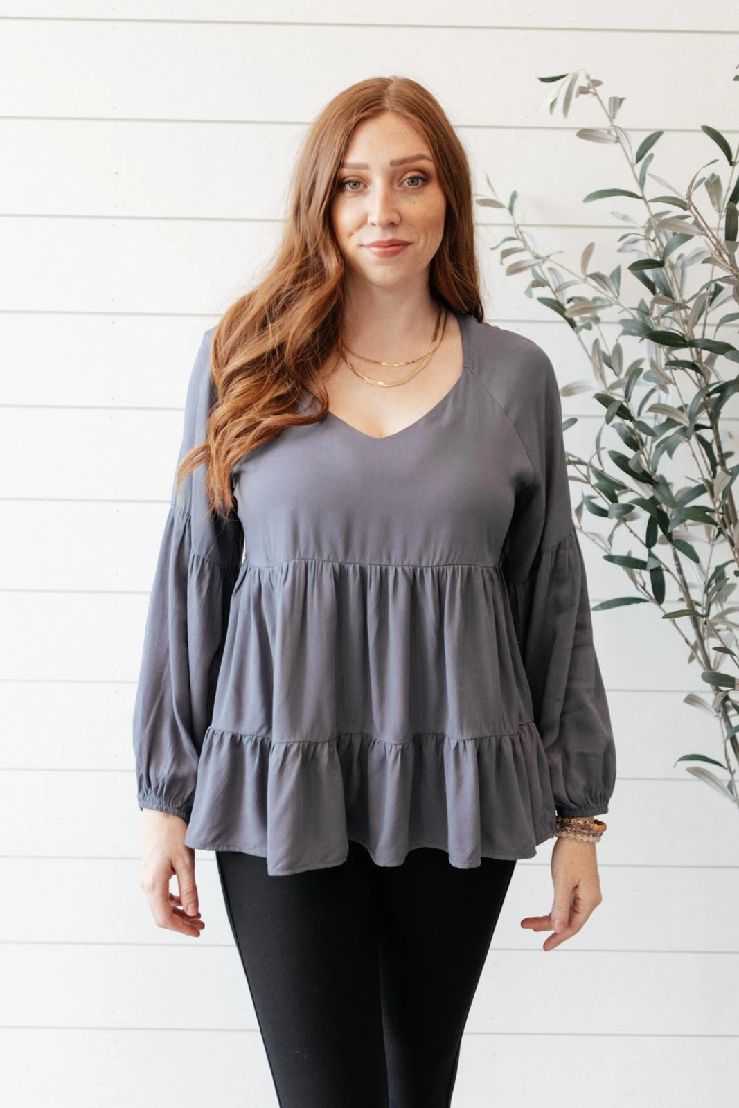 Ave Shops Sassy Swing Top - Charcoal Long Sleeve Tops for Women 11 Ave Shops Sassy Swing Top In Charcoal Long Sleeve Tops