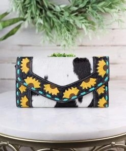 Myra Sawyer Sunflower Cowhide Wallet