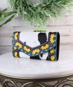 Myra Sawyer Sunflower Cowhide Wallet