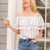 Ave Shops Clothing Set Yourself Free Striped Top