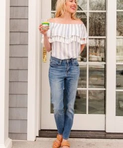 Ave Shops Clothing Set Yourself Free Striped Top