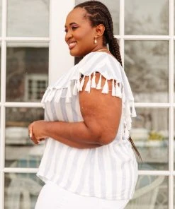 Ave Shops Clothing Set Yourself Free Striped Top