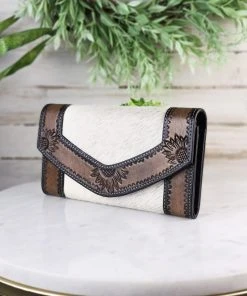 Myra Handbags & Wallets Shades Of Grey Cowhide Wallet