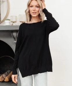 Ave Shops Show Off Sweater In Black Clothing