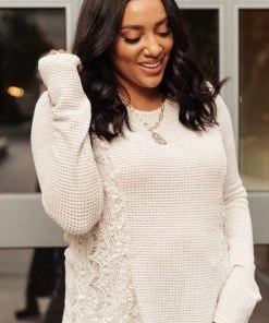 Ave Shops Side Of Art Top In Beige