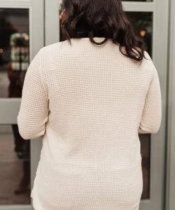 Ave Shops Beige Art Side Long Sleeve Top | Women's Stylish Blouse 25 Ave Shops Side Of Art Top In Beige