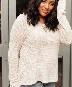 Ave Shops Side Of Art Top In Beige