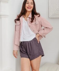 Ave Shops Simplicity Shorts In Gray