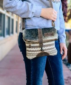 Sixtease Small Boho Cowhide Crossbody