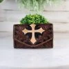Myra Handbags & Wallets Small Cross Tooled Wallet - Compact & Stylish Cardholder 2 Myra Handbags & Wallets Small Cross Tooled Wallet