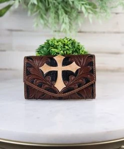 Myra Handbags & Wallets Small Cross Tooled Wallet