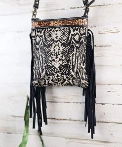 Rafter T Small Snake Print Fringe Crossbody Handbag | MEGA SALE | Stylish & Trendy -The Cinchy Cowgirl Store SmallSnakePrintFringeCrossbodyHandbag1 1080x