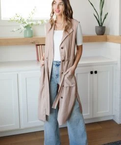 Ave Shops Small Talk Sleeveless Cardigan - Lightweight & Stylish Top for Women 26 Ave Shops Small Talk Sleeveless Cardigan Clothing