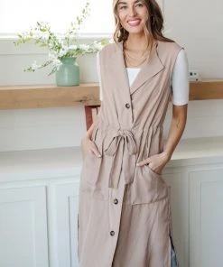 Ave Shops Small Talk Sleeveless Cardigan - Lightweight & Stylish Top for Women 23 Ave Shops Small Talk Sleeveless Cardigan Clothing