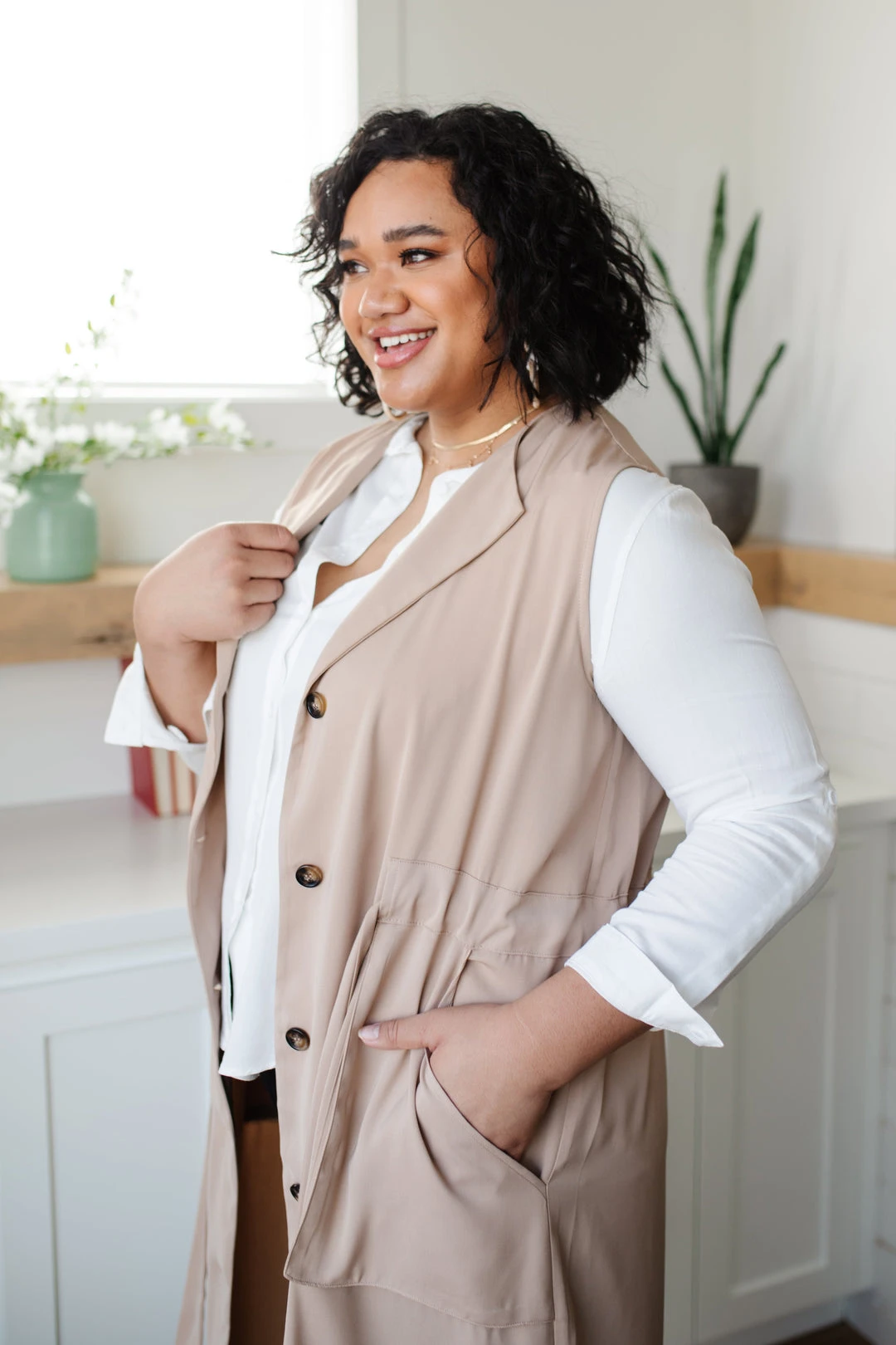 Ave Shops Small Talk Sleeveless Cardigan - Lightweight & Stylish Top for Women 6 Ave Shops Small Talk Sleeveless Cardigan Clothing